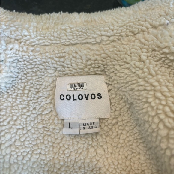 Colovos Multi Fleck Color block, Jacket Brown and Blue Women size Large - Picture 8 of 12